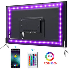 App-controlled RGB LED strip lighting