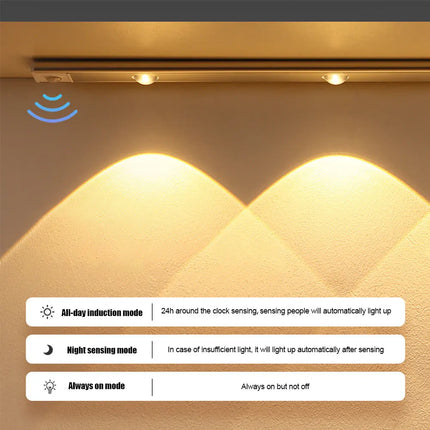 Ultra-thin motion-sensor cabinet light — product detail image