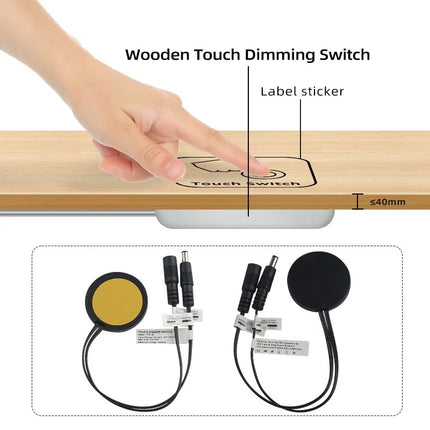 Hidden touch dimmer switch for 12V or 24V LED lighting