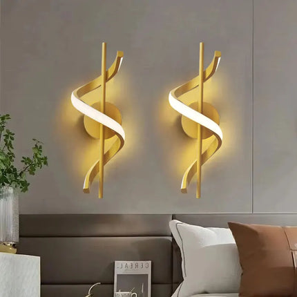 Minimalist sculptural LED light in wall and pendant styles