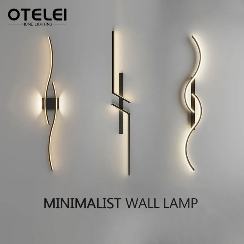 Modern Linear LED Wall Lamp — 60–100 cm, Optional Remote Dimming