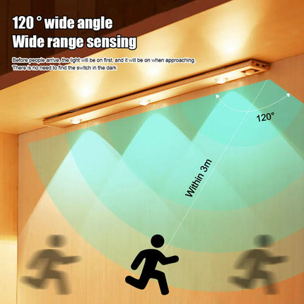Ultra-thin motion-sensor cabinet light — alternate product view