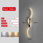 C-Noir-100cm / Blanc chaud-SANS RC